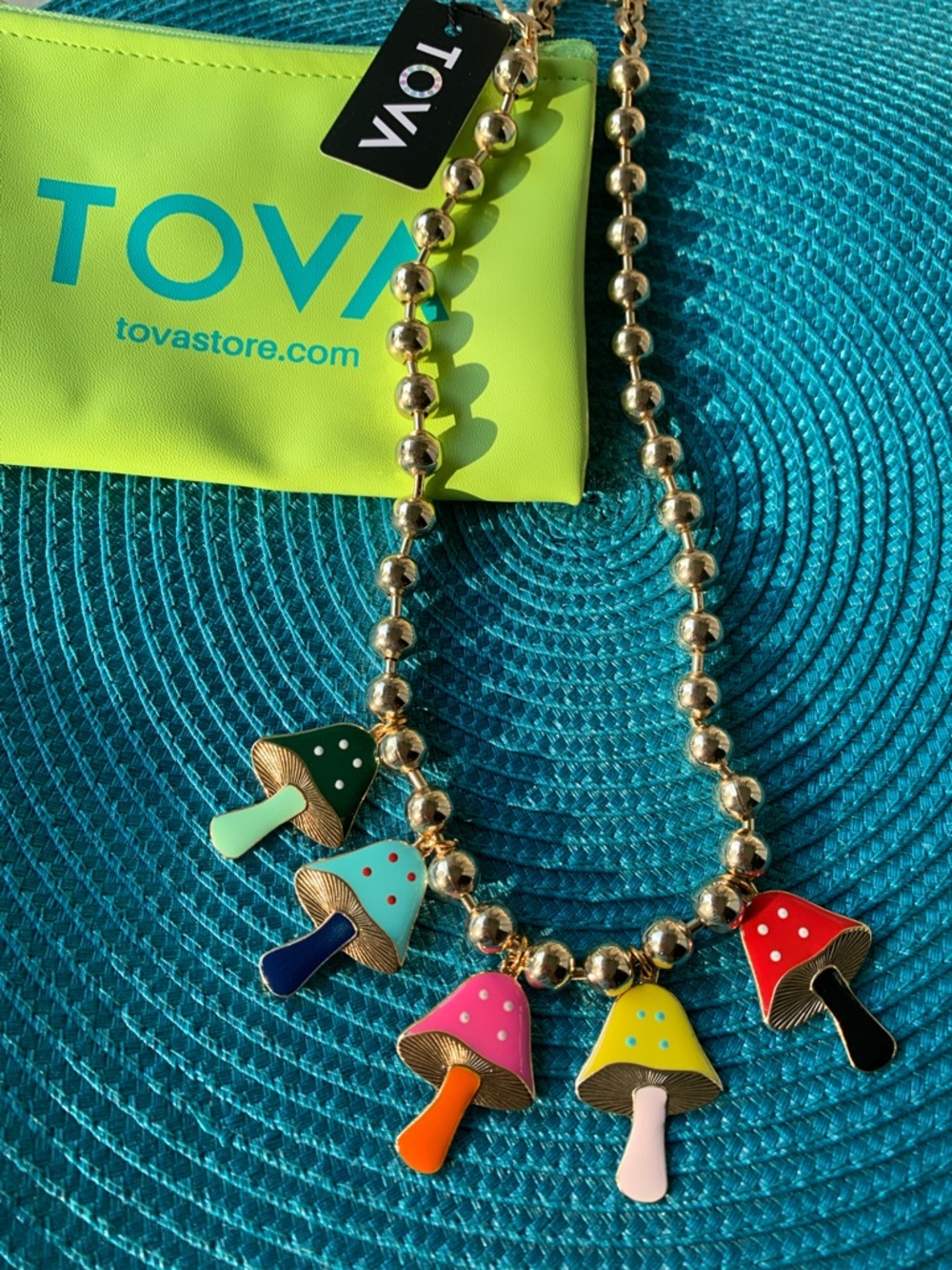 NWT TOVA GARDEN OF SHROOMS NECKLACE IN ANTIQUE GOLD - Picture 14 of 14
